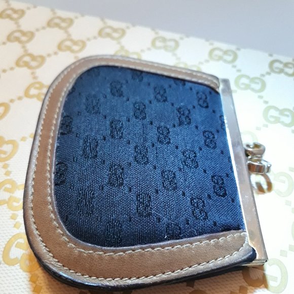 GUCCI 1980's Black Coin Wallet Small - Picture 5 of 15